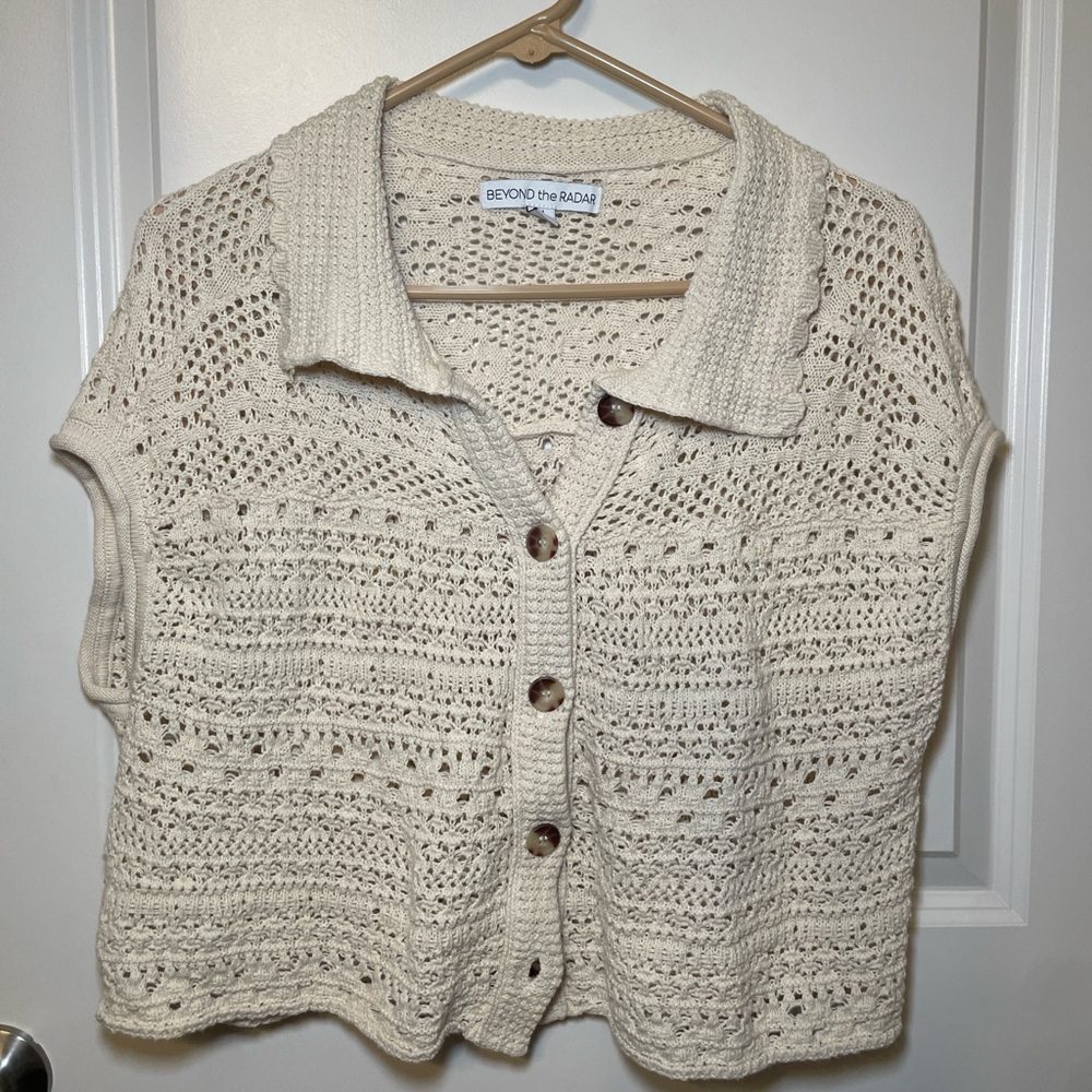 Cream Women's Cardigan Sweater